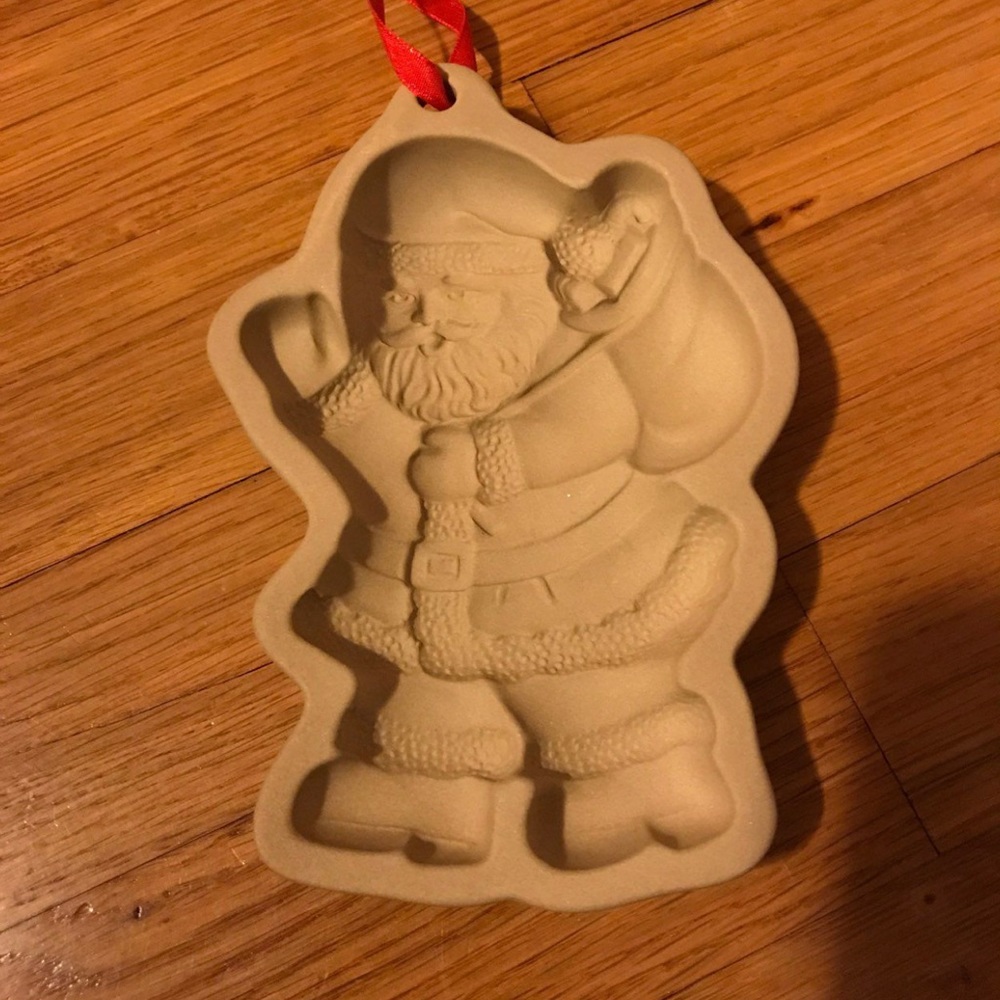 Ceramic Country Cookie Mold-Santa